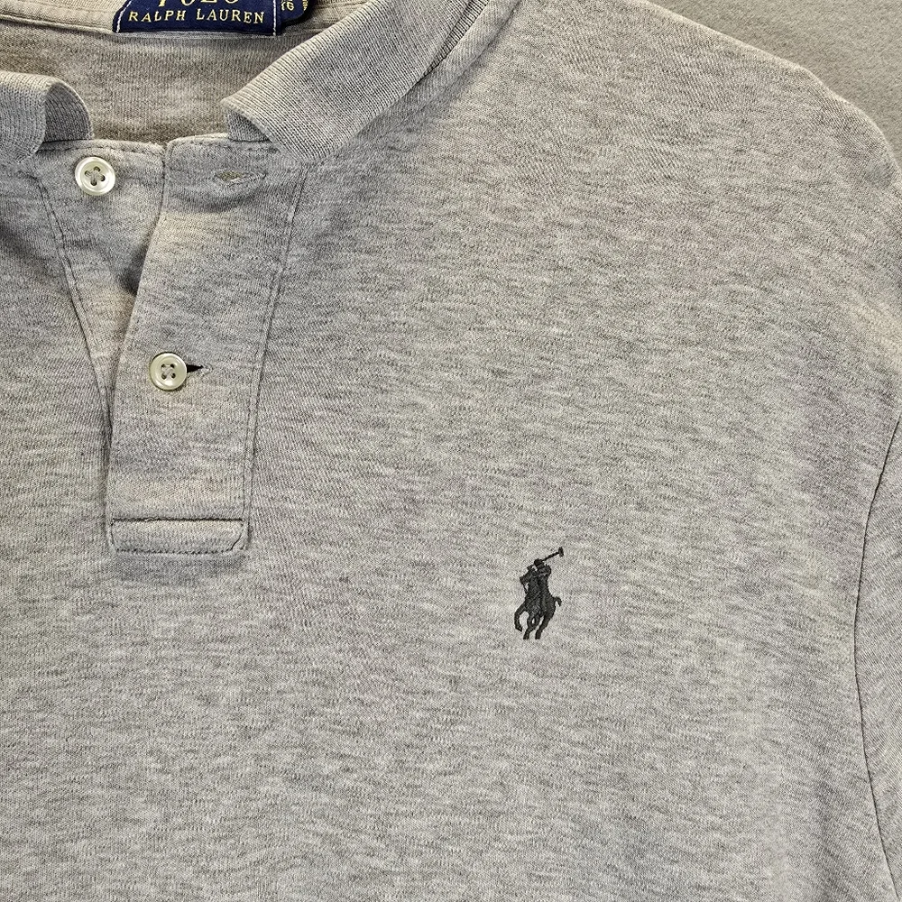 Polo Ralph Lauren Men's Size XL Gray Short Sleeve Collar Pony Logo Polo Shirt